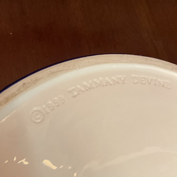 Tammany Devine Vtg Snowman Dish - EUC 9.5in diameter Ceramic - Picture 8 of 8